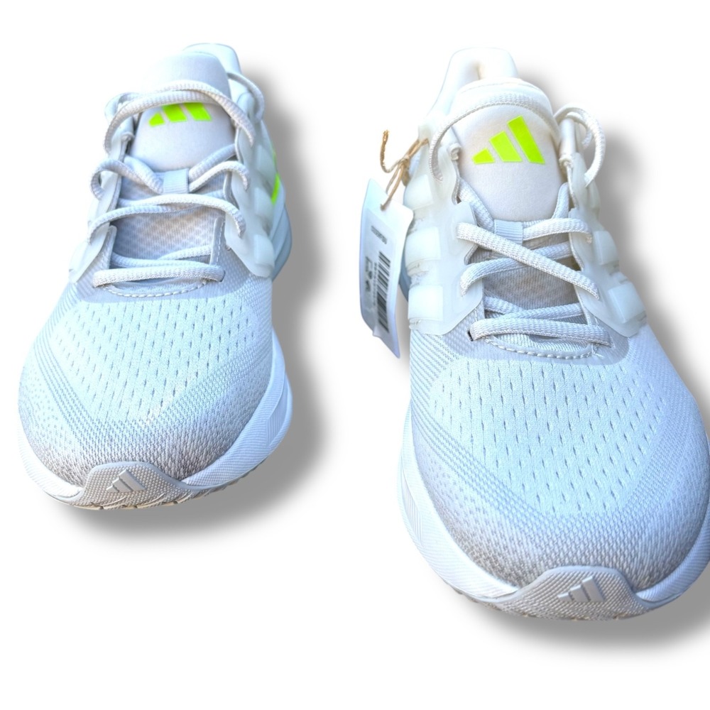 Adidas UltraRun 5J Size 7‎ Grey/White/Lucid Lemon Running Athletic Sneaker - Picture 8 of 10